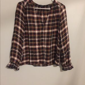 Women’s madewell button down flannel blouse